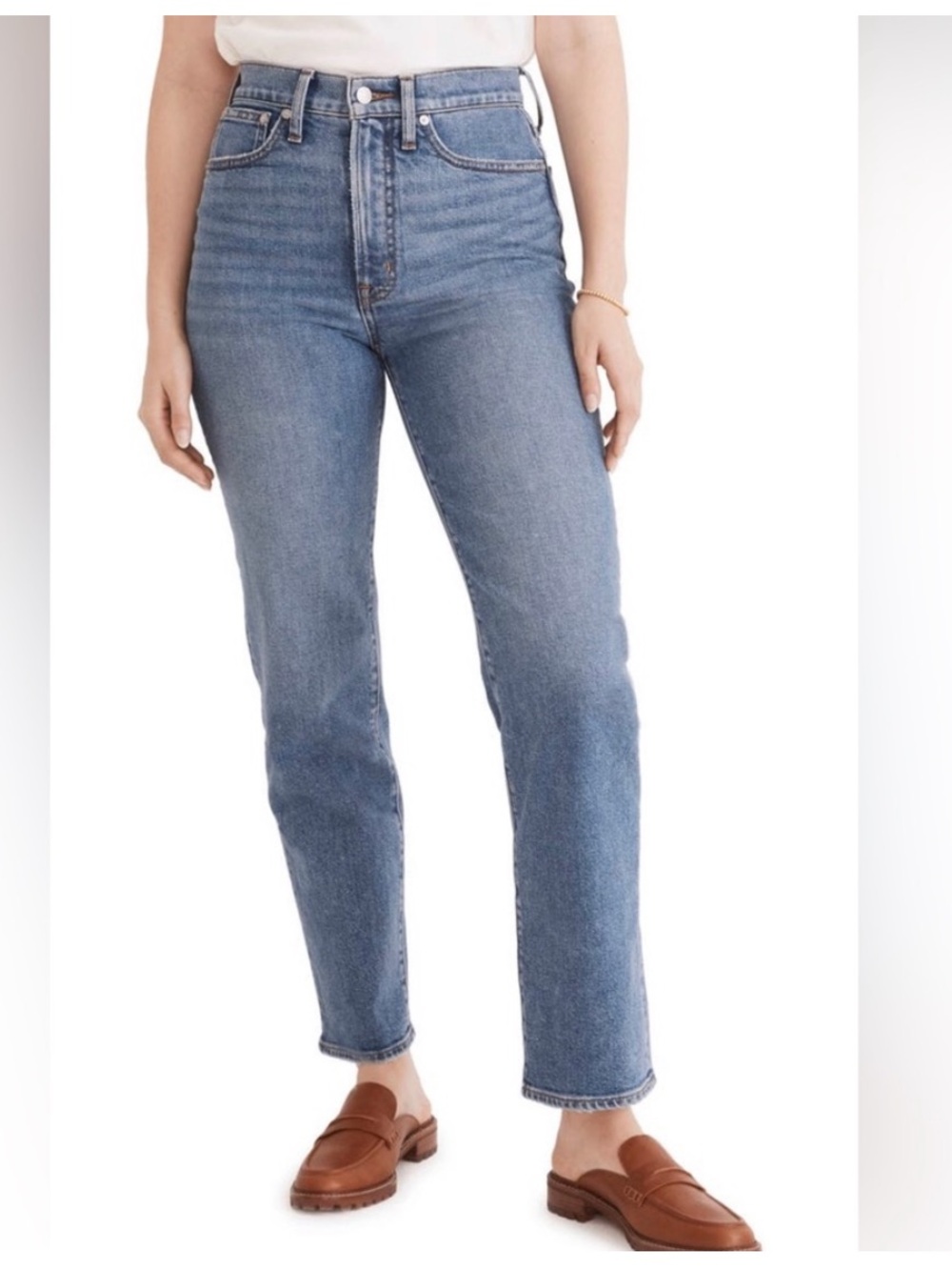 Madewell The Perfect Vintage Straight Jean Blue Waist 28